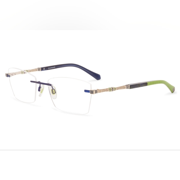Coco Song Women's Eyeglasses CV176 Slow Blues Col 4 54/18/140 Box & Case NEW